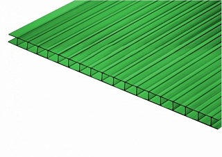 Сотовый Поликарбонат Plastilux 16мм Зеленый (гарантия 15 лет)