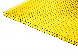 Сотовый Поликарбонат Plastilux 10мм Желтый (гарантия 12 лет)